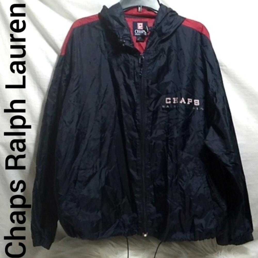 (BX85) SALE! Chaps Ralph Lauren Vintage Zip Up Windbreaker Made In Russia